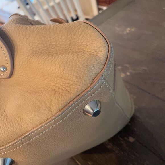 MIU MIU Lambskin Leather Tan Zip Top Satchel Shoulder Bag with Coin Purse sz M - Picture 13 of 13